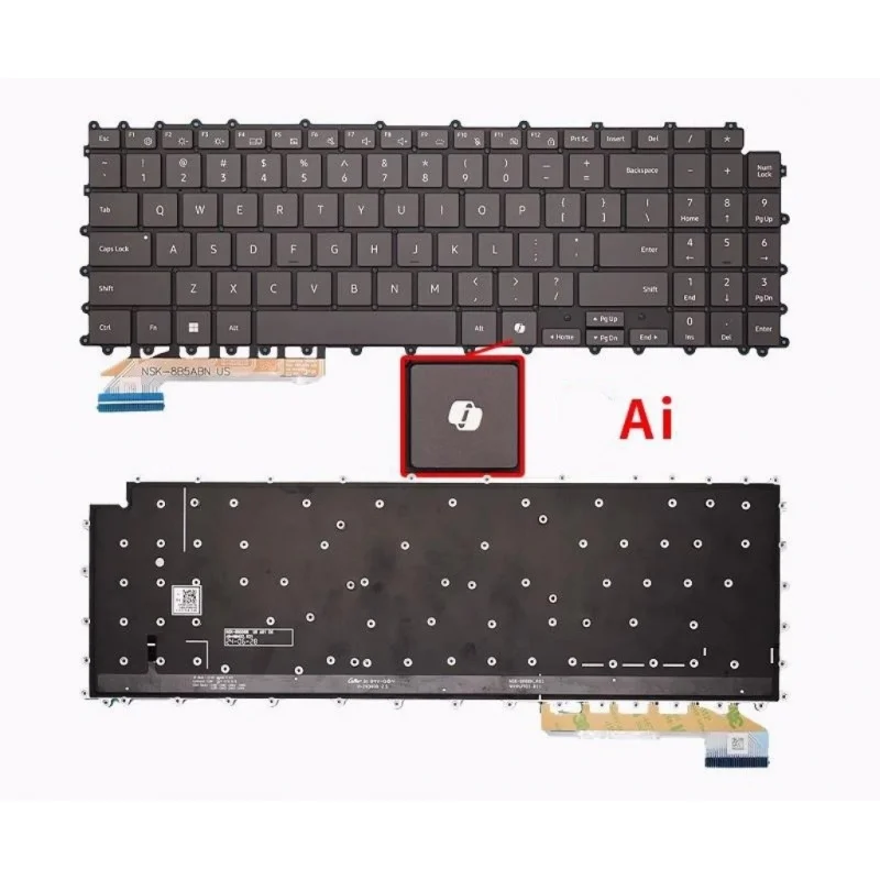 LL+ New for Samsung Galaxy Book Pro 360 950QDB NP950QDB US backlit keyboard with AI