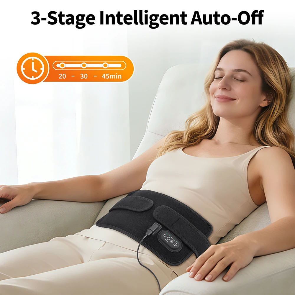 72 LEDs Red＆Infrared Therapy Belt 850nm 660nm Infrared Heating Waist Belt Massage Pad For Sports Injuries Wound Healing 3 Timer