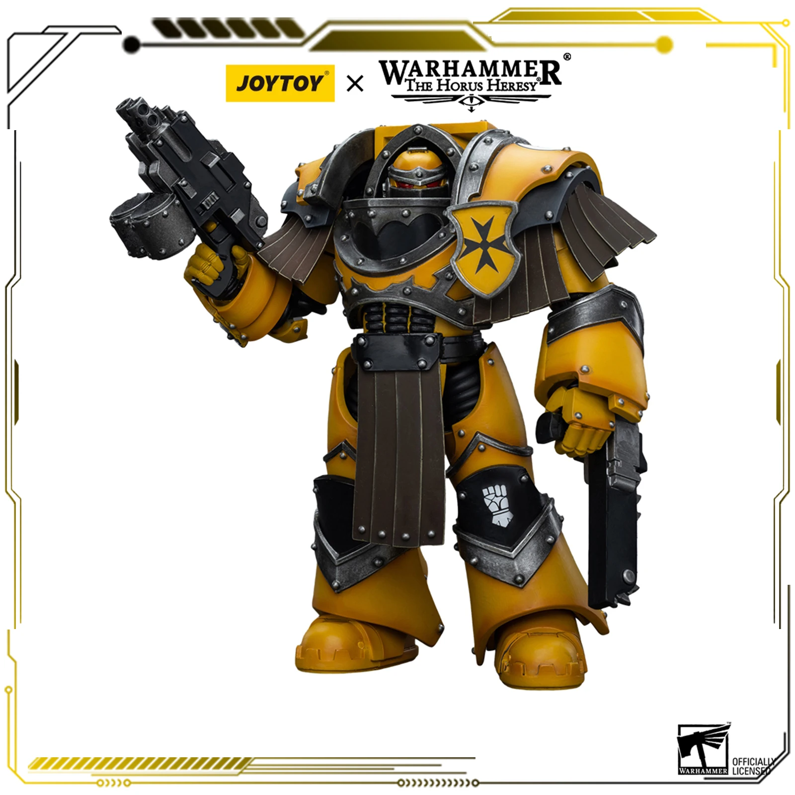 

JOYTOY Warhammer 40000 1/18 Action Figure 13.6cm Imperial Fists Legion Cataphractii Terminator Squad with Chainfist JT9398