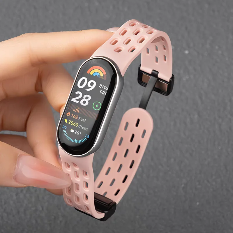 Xiaomi Mi Band 9 ブレスレット/スマートバンド 8 ストラップ交換用磁気バンド男性女性スポーツシリコンリストバンド Mi Band 9 用