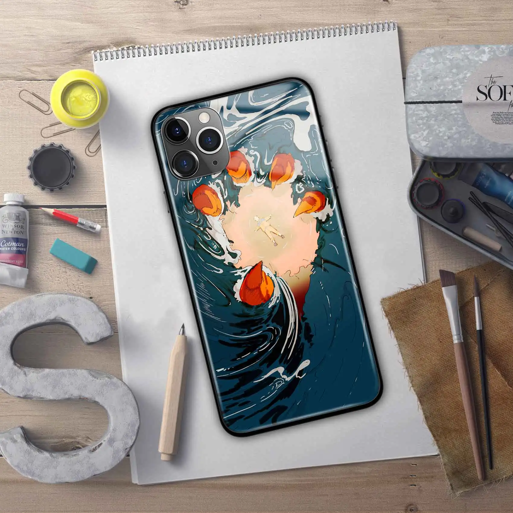 MINISO أنيق الهوكاجي السابع حافظة هاتف واقية آيفون 16 15 14 13 12 برو ماكس زائد غطاء مقبض مقاوم للسقوط