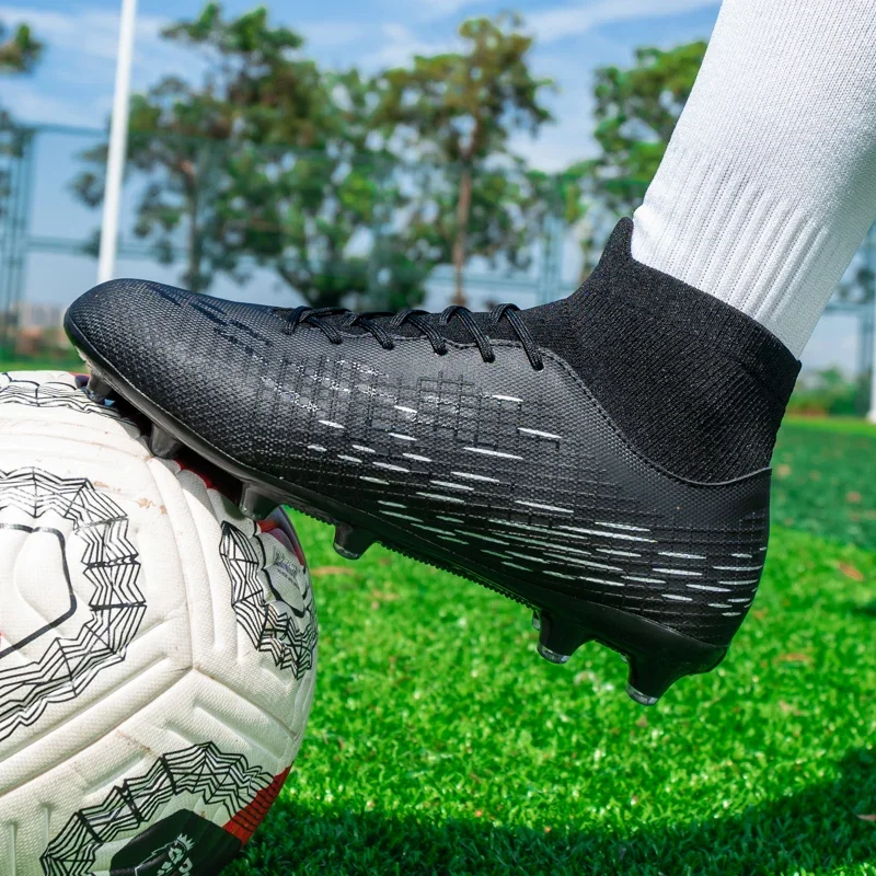 Sapatos de chuteiras de futebol profissional para homens e crianças, botas de futebol, tênis de treinamento, criança, futsal, menino, tamanho 34-45