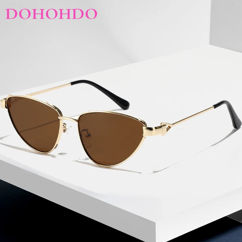 DOHOHDO occhiali da sole Cat Eye in metallo per uomo donna 2024 Luxury Brand Designer Fashion occhiali da sole occhiali da sole femminili alla moda