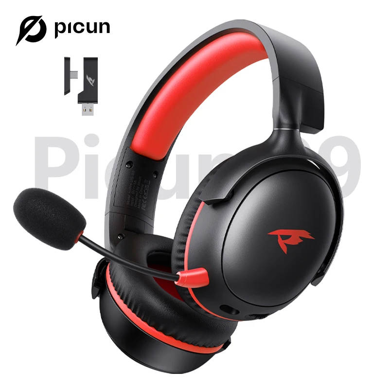 

Picun G3 Gaming Wireless Headphone with Mic Over-Ear Headphones Bluetooth 5.4 40mm Driver 2.4G/Wireless/Cable USB Headsets 65H