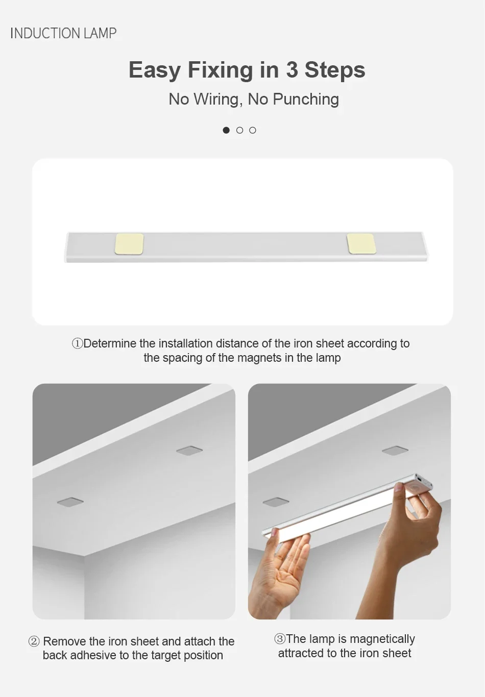 Night Lights Motion Sensor LED Cabinet Light USB Rechargeable Closet Light For Kitchen Wardrobe LED Lighting 20cm/30cm/40cm