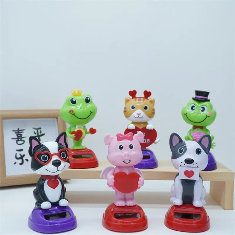 Cartoon Animals Car Accessories Auto Dashboard Decoration Creative Gift Solar Powered Dancing Shaking Head Car Ornaments