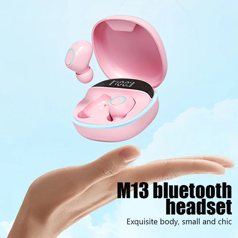 TWS M13 Wireless Bluetooth Headset with Mic Earbuds LED Display Noise Reduction Wireless Headphones Stereo Bluetooth Earphones