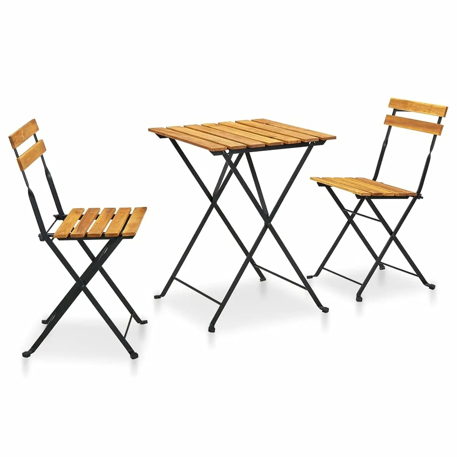 Solid Acacia Wood 3 Piece Folding Bistro Set, Indoor & Outdoor Use Medium Size, Customized