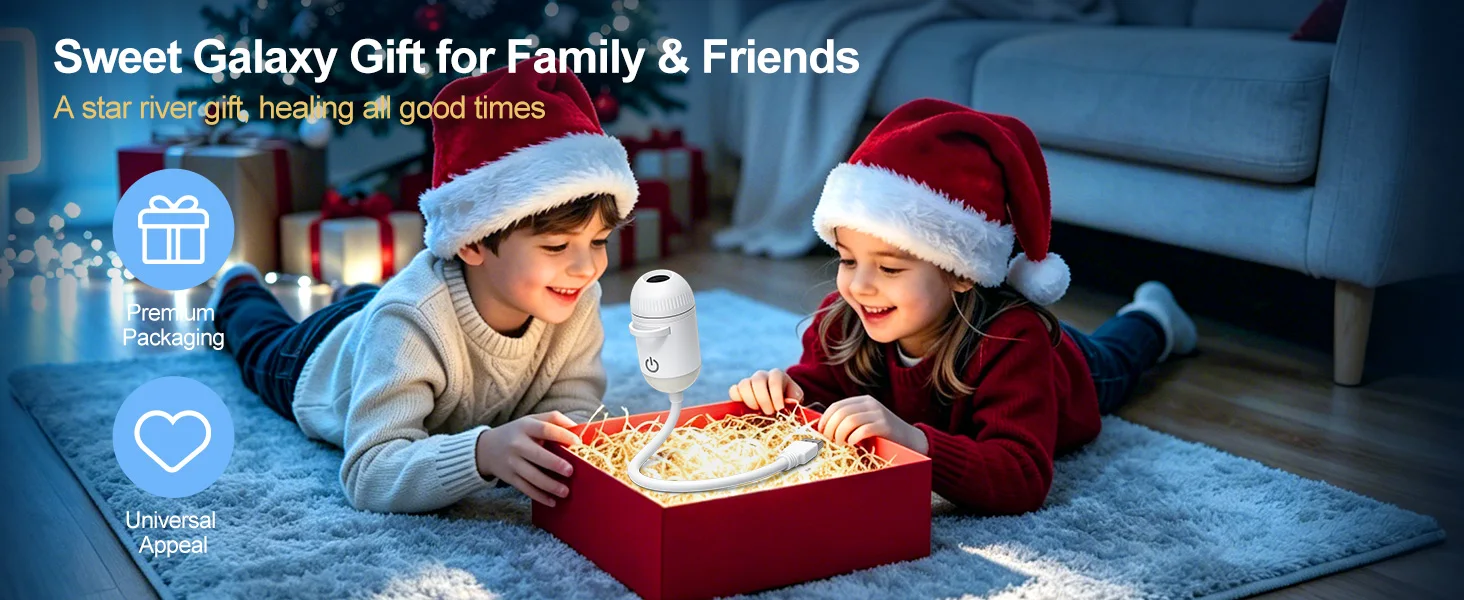 2 in 1 USB Galaxy Projector Light Adjustable Focus Car Interior Ambient Lamp Home Room Starry Star Kids Projection Night Light
