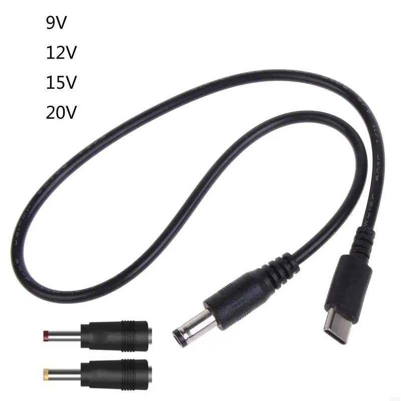 

103F UsbC To 5.5x2.1mm Converter USB 9V 12V 15V 20V PD Trigger Cable