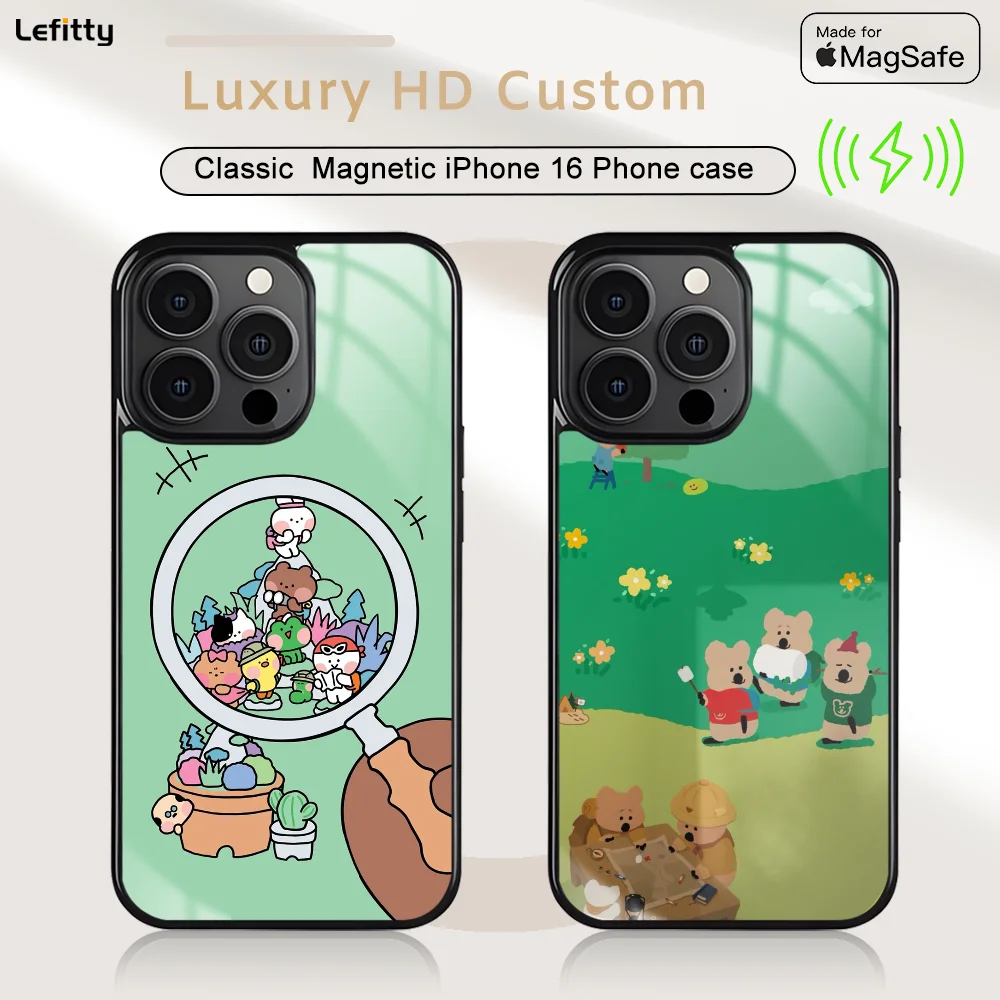 

Cute D_DinotaengS Quokka Phone Case For iPhone 16 15 14 13 12 11 Pro Max Plus Mini Magnetic Magsafe Wireless Charging Cover