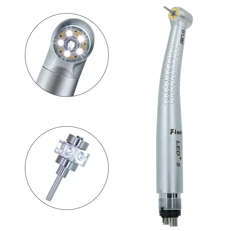 FINER 5 led air turbine de ntal high speed handpiece de ntal handpiece with led