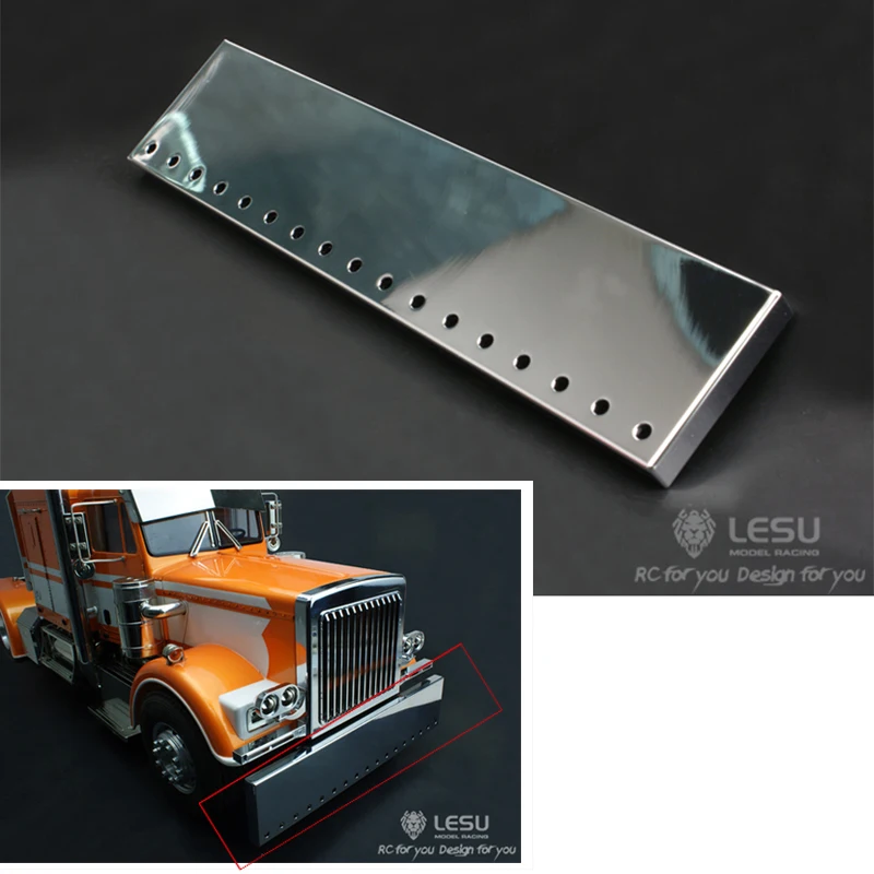 

In Stock Spare Parts Lesu Metal Front Bumper For Tamiyaya RC 1/14 Tractor Truck Car Toucan RC Hobby DIY Vehicle TH02304