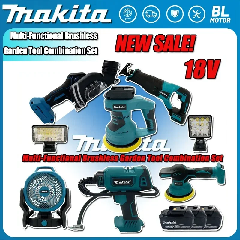 

Бесщеточный аккумуляторный ударный перфоратор Makita, угловая шлифмашина, электрическая циркулярная пила, комбинированный набор инструментов, совместимый с аккумулятором 18В