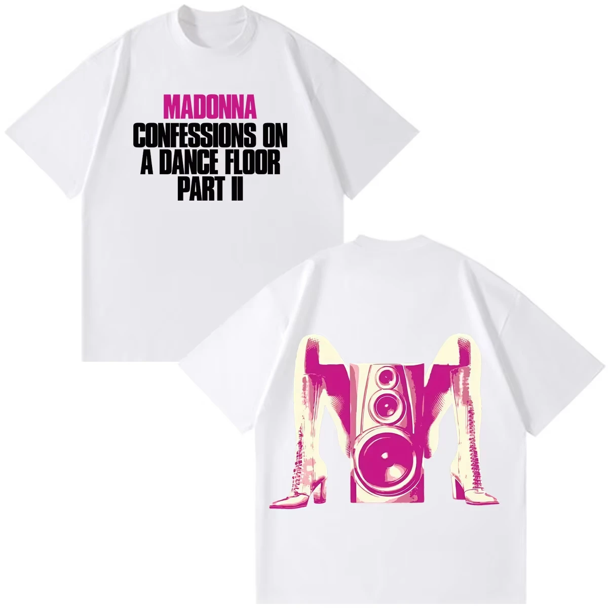 Summer Hot Madonna CONFESSIONS II Album Tour 2026 Printed T-shirt Retro Fashion Printed Pattern Casual Daily T-shirt