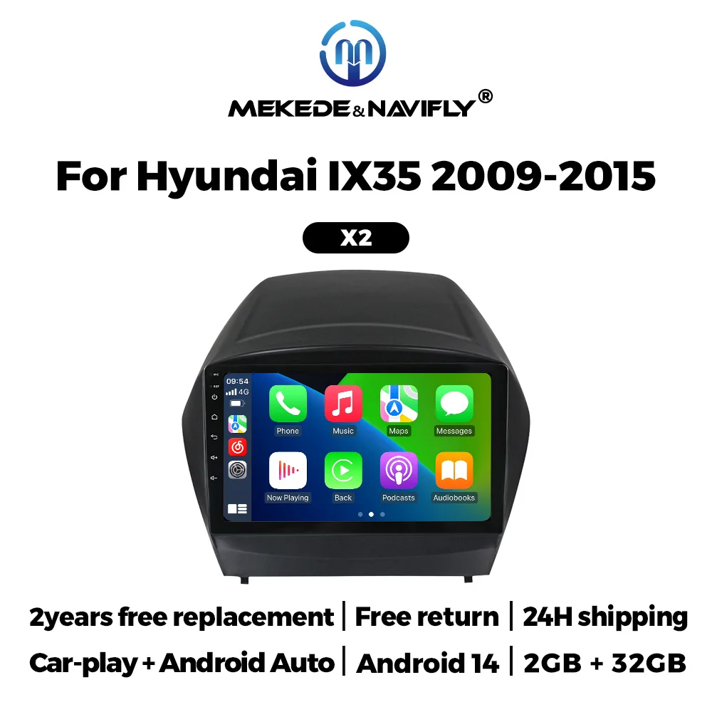 

Автомобильный радиоприемник Android14 «все в одном» для Hyundai Tucson 2 ix35 2009-2015, автомобильная интеллектуальная система Carplay Android Auto bt