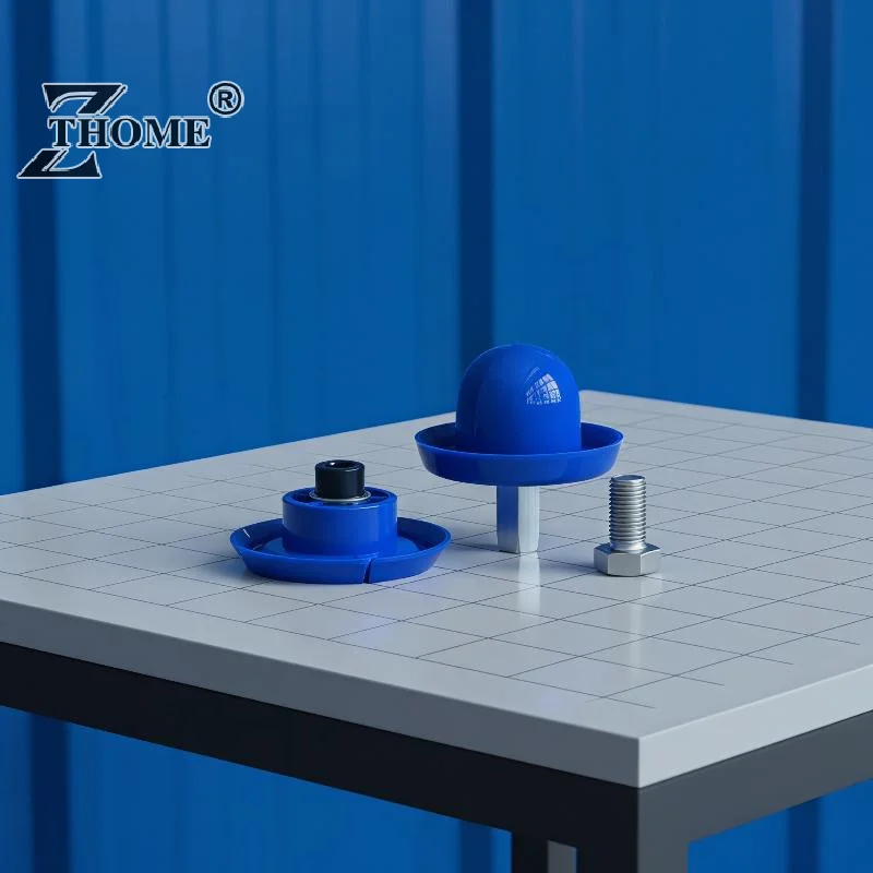 Blue Automatic Water Bowl 52mm Diameter 8mm Thread For Cattle Sheep Goat Farm Watering
