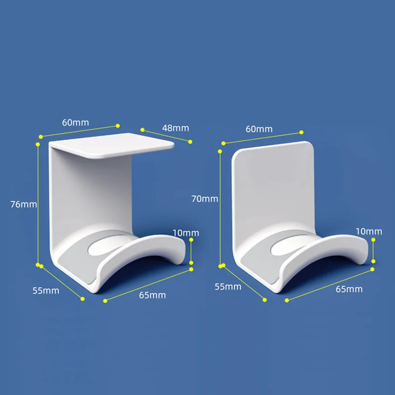 Headphones Stand Wall Mount Hanger Under Desk Headset Rack Holder Support Without Punching Headset Display Stand Bracket