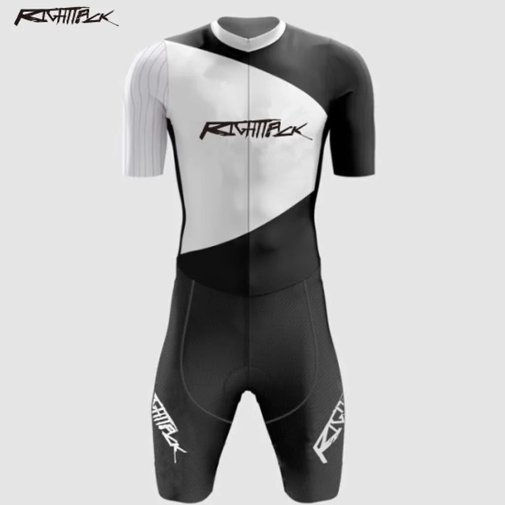 RIGHTTRACK Pro Team Men Cycling Skinsuit Short Sleeve Speedsuit Ciclismo Hombre Cyclsite Mtb Bike Clothing Triathlon Race Suit