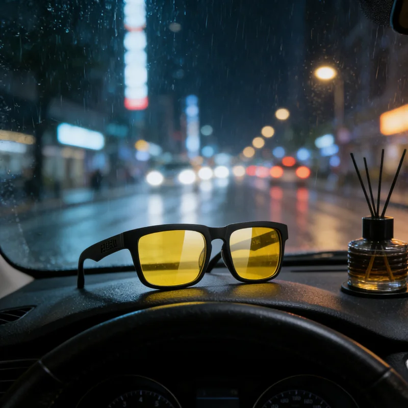 

KDEAM UV Protective Square Sunglasses for Men and Women, Casual Outdoor Sunglasses with Double Zipper Protective Case