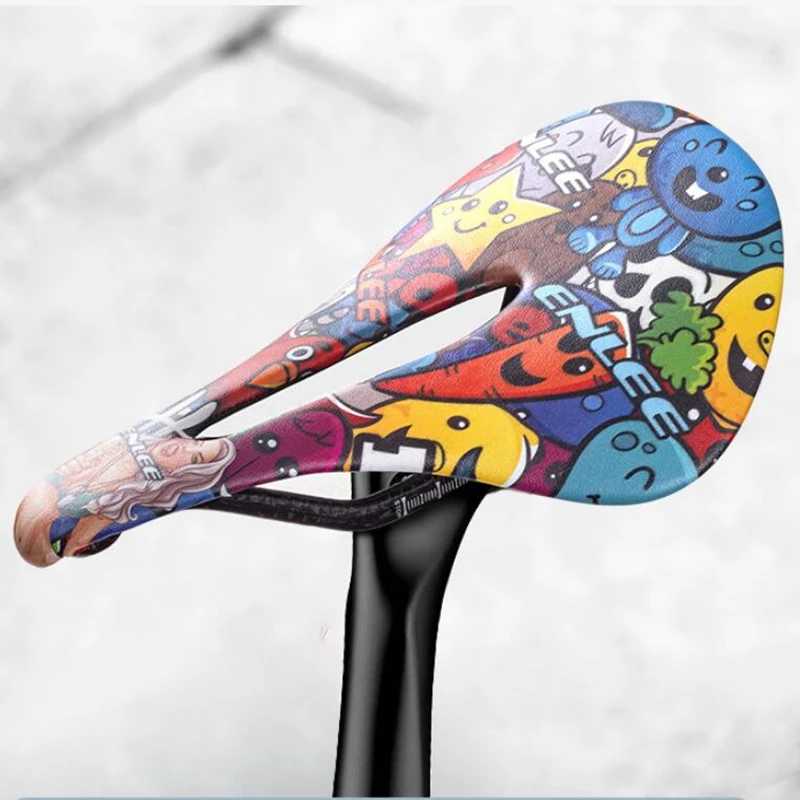 

G798 Riding Equipment Mountain Bike Colored Saddles Carbon Fiber Ultra-lightweight Bicycle Seat Cushion Road Folding Seat Bag