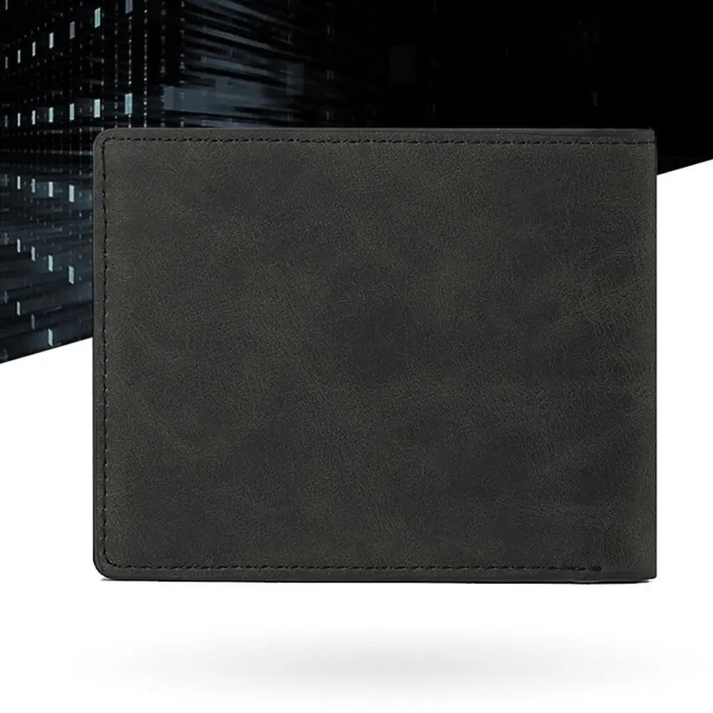 Dompet Pria Kulit PU Fashion Tas Kartu Lipat Kapasitas Besar Tempat Kartu Slot Multi Kartu