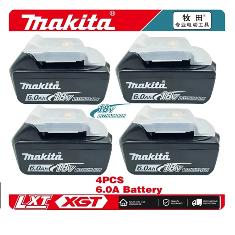 

100% Original Makita 18V 6Ah/5Ah for Makita 18V Battery BL1815 BL1830B BL1850B BL1850 BL1840 BL1860 Replacement Lithium Battery