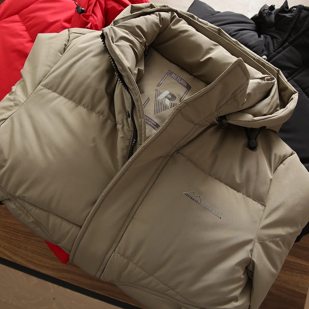 Waterproof Windproof Thiened Warm Casual Commuter Hooded Cotton Jaet Men's Autumn Winter Versatile Faion Urban Sle