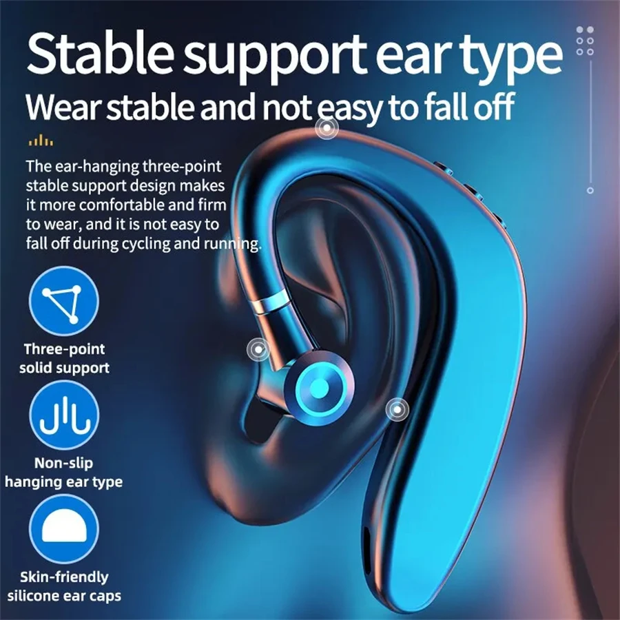 Wireless Bluetooth Headset Single Earplug Long-lasting Business Earphone Left and Right Ears General Headphons for Mobile Phones image 5