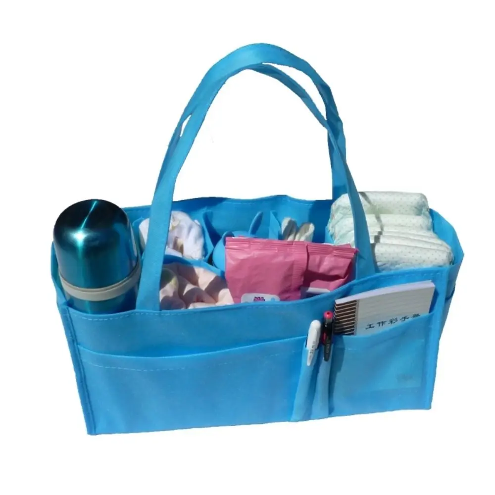 Multi-pocket Diaper Tote Bag Non-woven Fabric Large Capacity Mommy Travel Bag Portable Separate Nappy Maternity Handbag Outdoor