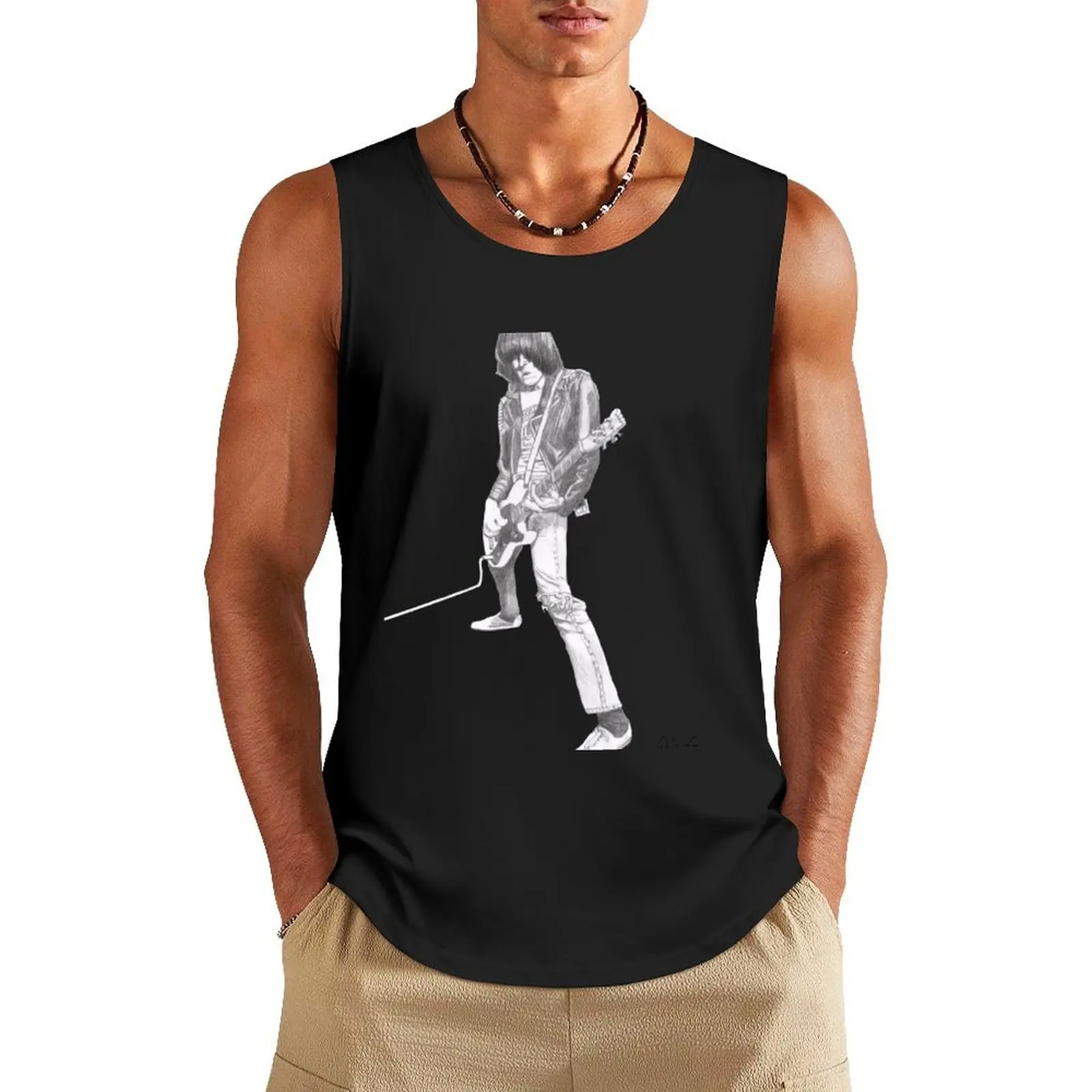 

Johnny Ramone Tank Top men clothing Gym man t-shirt for man