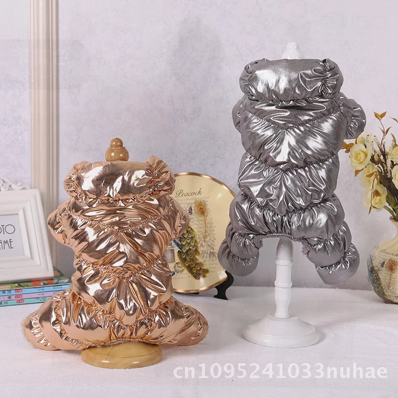 

Теплая одежда для домашних животных, зимняя куртка для собак, хлопковое пальто для щенков, осенне-зимняя повседневная одежда с четвероногими животными, яркая