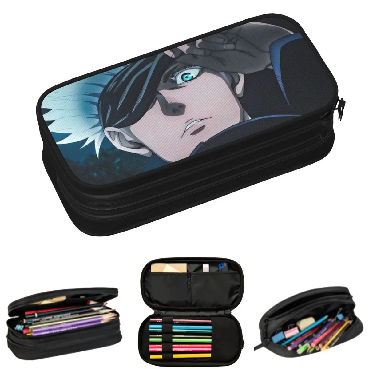 

JJK Anime Gojo Satoru Jujutsu Kaisen Pencil Cases for Students School Pen Box Pencil Bag Large Storage Pencil Pouch