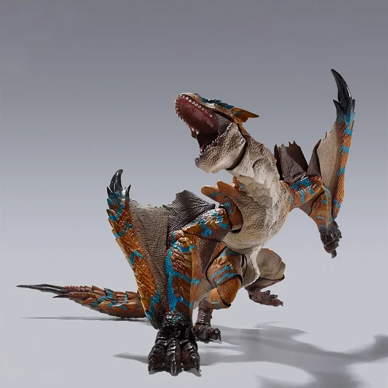 Original Bandai S.H.MonsterArts SHM Monster Hunter Tigrex full  Anime Figure PVC Boxed Collectible Model Toys Gifts