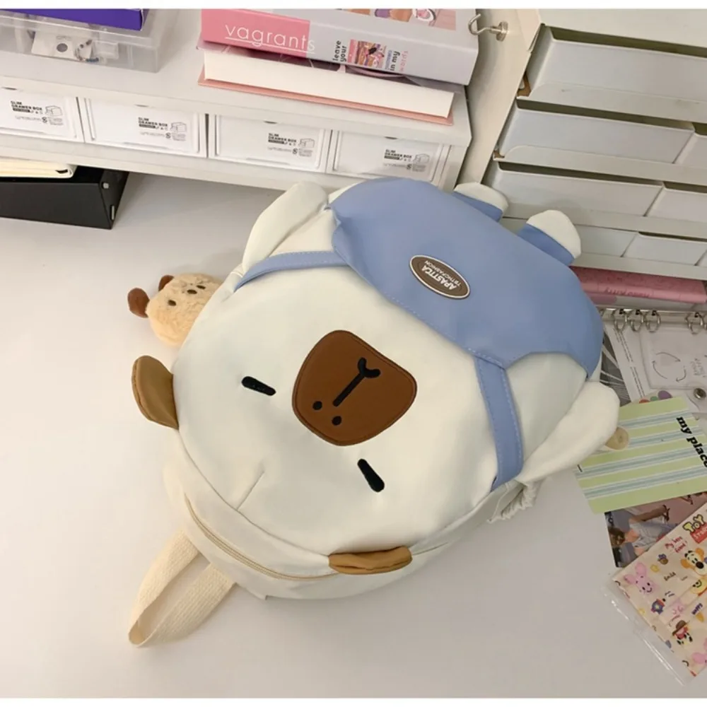 Cartoon Capybara Backpack Large Capacity Storage Bag Children's School Bag Travel Bag Waterproof Cartoon Capybara Backpack