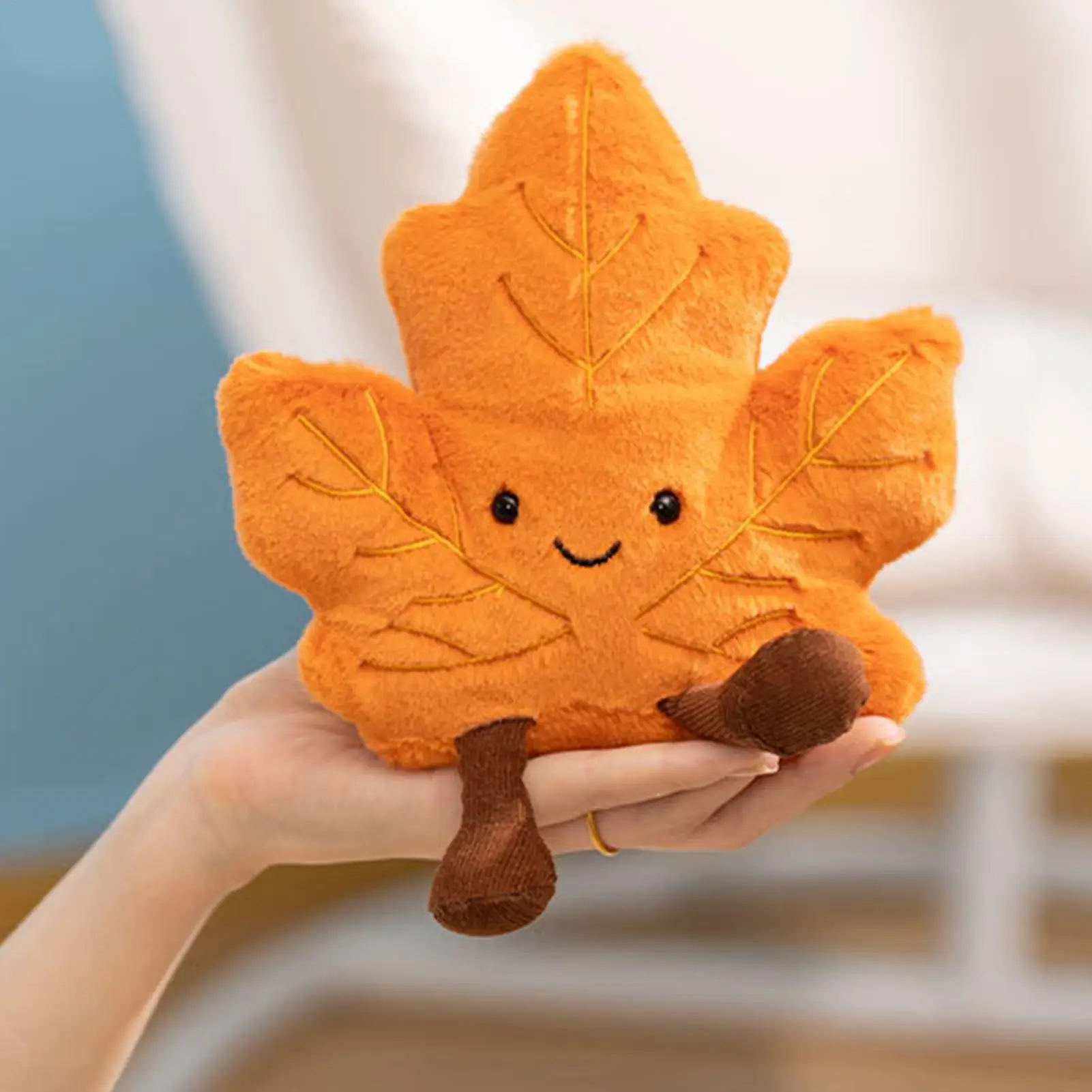 

Creative Plant Leaves Plush Toys Maple Leaves Ginkgos Stuffed Dolls Small And Fresh Sofas Cushions Room Decor Exquisite Gifts
