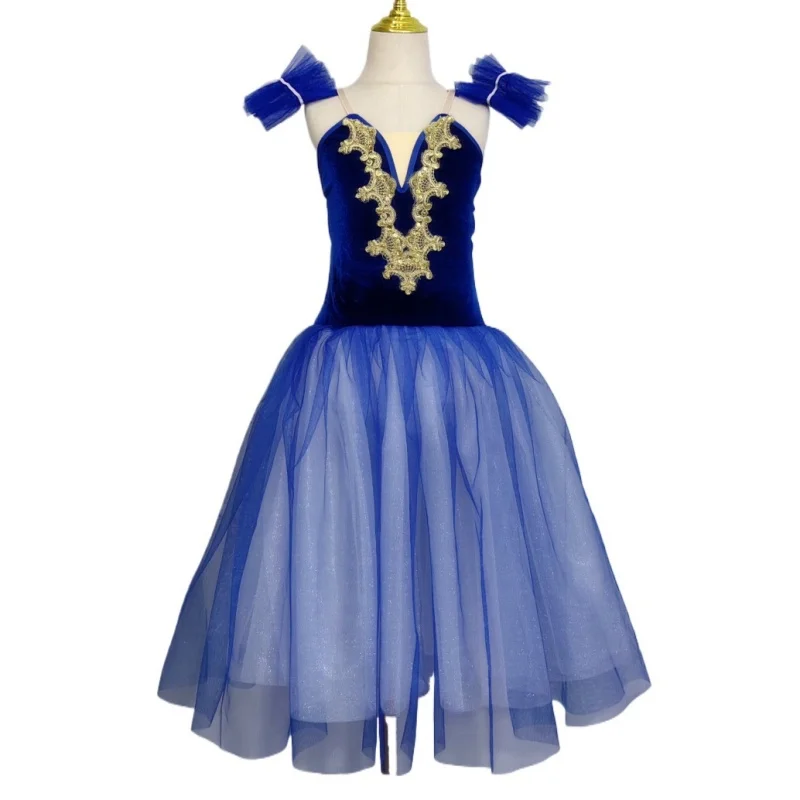 

PD06042 Длинное балетное платье-камизоль для взрослых и детей, костюм для выступлений «Лебединое озеро» для девочек