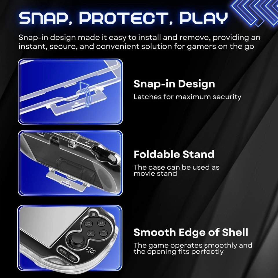 Clear Crystal Hard Shell Case for PS Vita 1000 Handheld Transparent Protective Full Cover for Sony PSV 1000 Gaming Accessories image 5