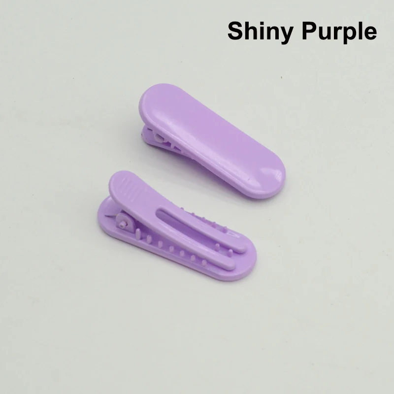 30PCS 1.5cm*4.5cm Colorful Slim Oval Hair Clips Plastic Alligator Hairpins for Kids Hair Barrettes for DIY Hair Accessories