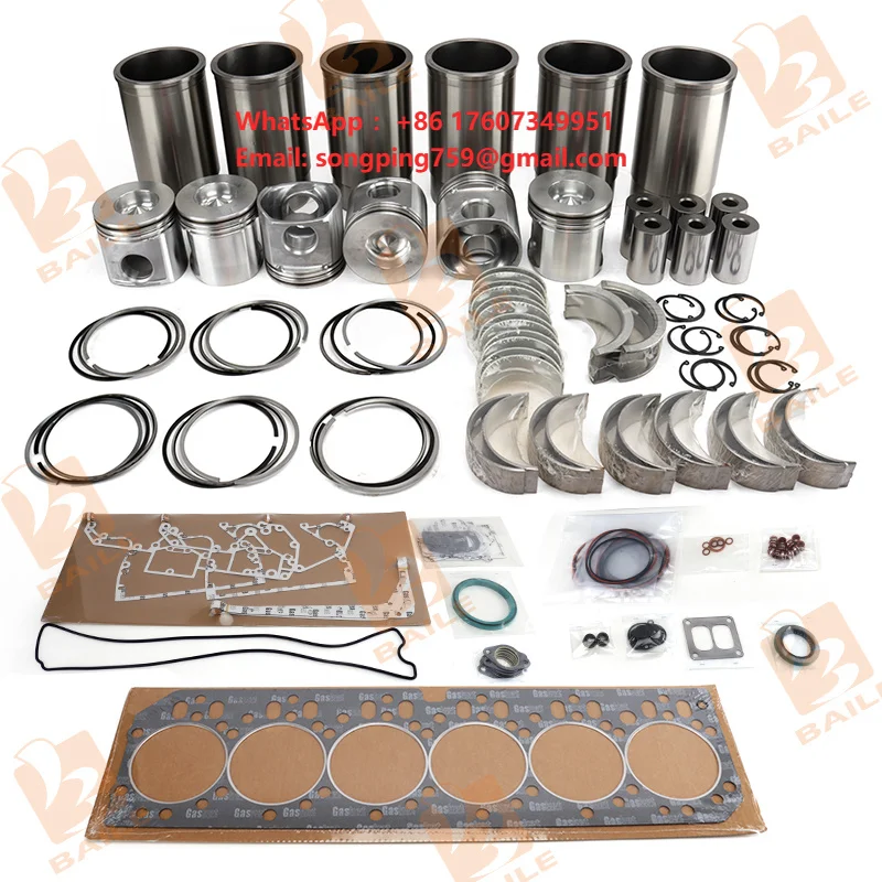 Overhaul Repair Kit Engine Parts Rebuild Kit Piston With Full Gasket Kit for John Deere 6068 6068T Engine Generator Power Units