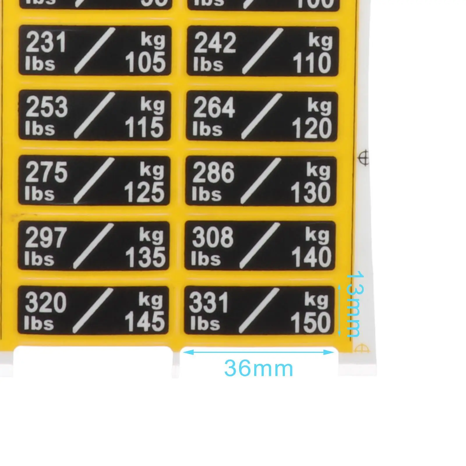 PP Weight Stack Labels Number Sticker Sheet for Fitness Equipment Strength Training Weighted Block Tag for Gym Setup