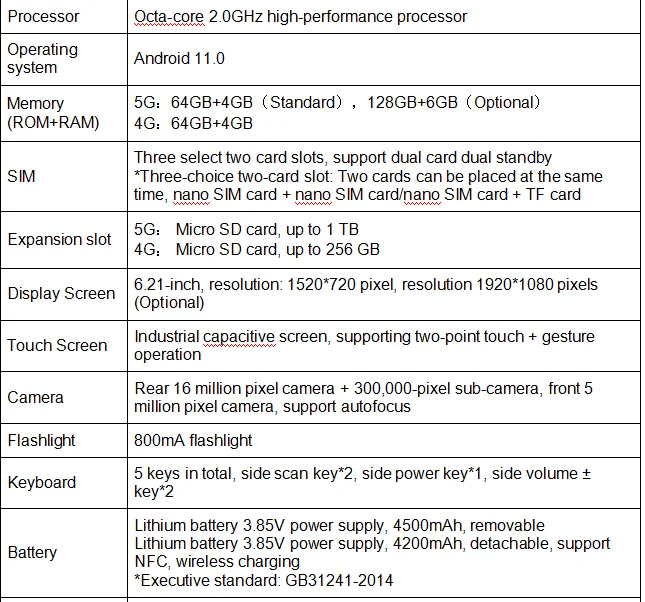 ماسح الباركود المحمول باليد ، أندرويد ، 5G ، جمع بيانات PDA متين ، جامع بيانات ، يدعم NFC ، IP67 ، 2D