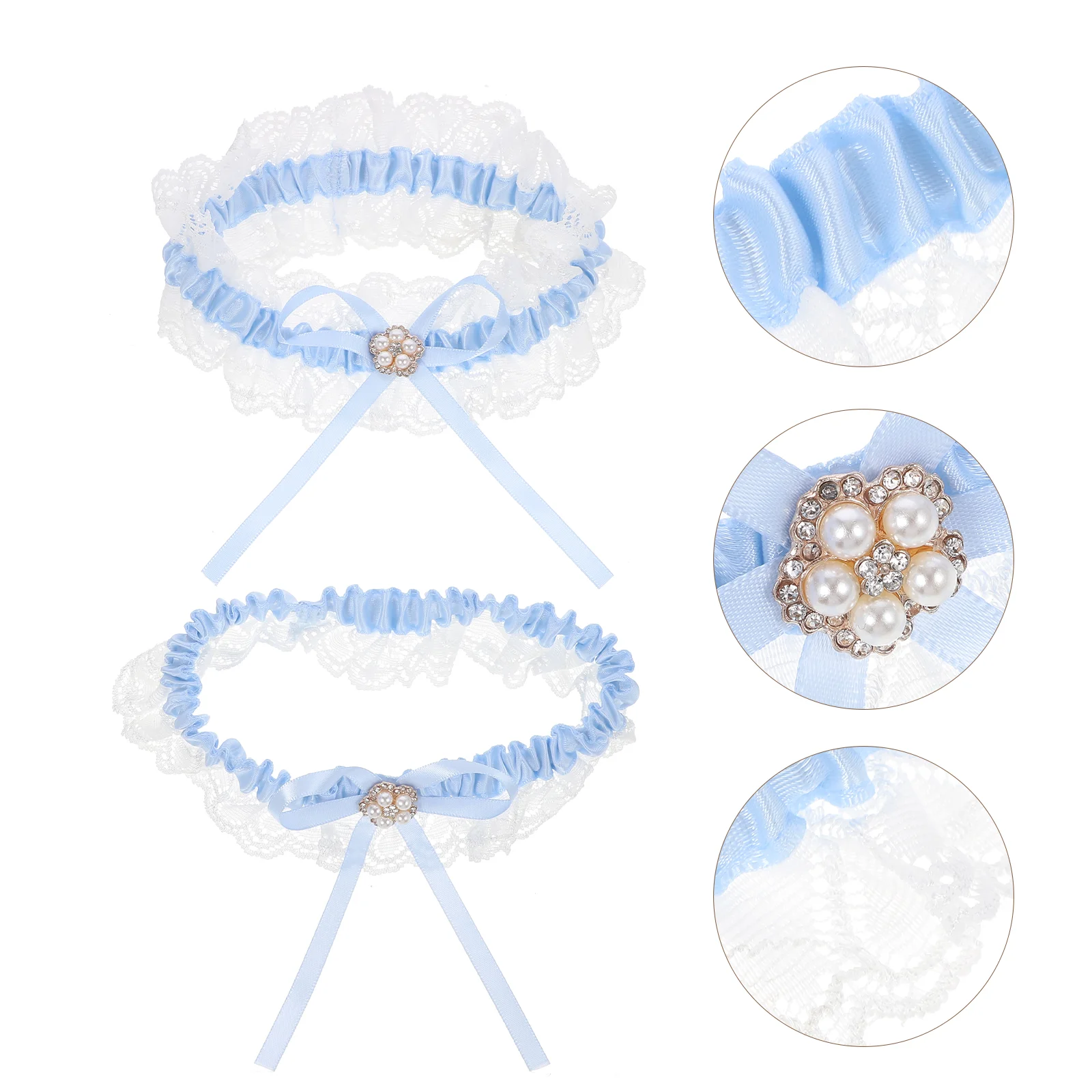 

Lace Bowknot Garters Wedding for Bride The Ring Leg Ceremony Decorations Decorate Jewelry