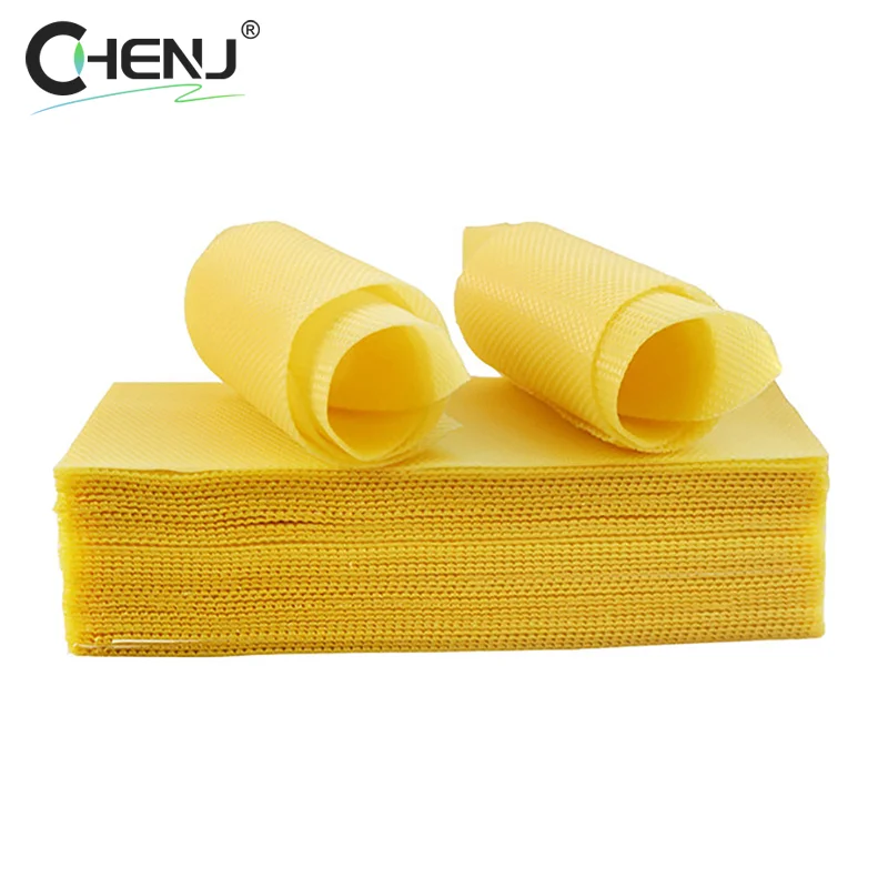 10Pcs/set Excellent DIY Accessories Yellow Honeycomb Foundation Bee Hive Wax Frames Beekeeping Equipment Sheet