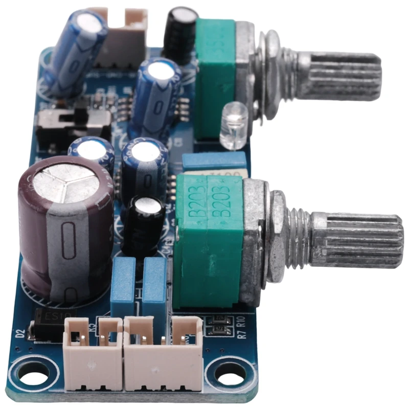 Low Pass Filter Bass Subwoofer Preamp Amplifier Board Single Power DC 9-32V Preamplifier With Bass Volume Adjustment