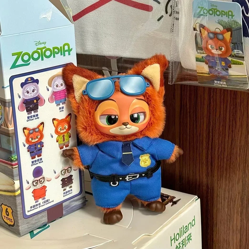Miniso Zootopia Blind Box Niedliche Nick Judy Actionfigur Zootopia Plüsch Vinyl Puppe Mystery Box Anime Figuren Sammlung Modell Spielzeug