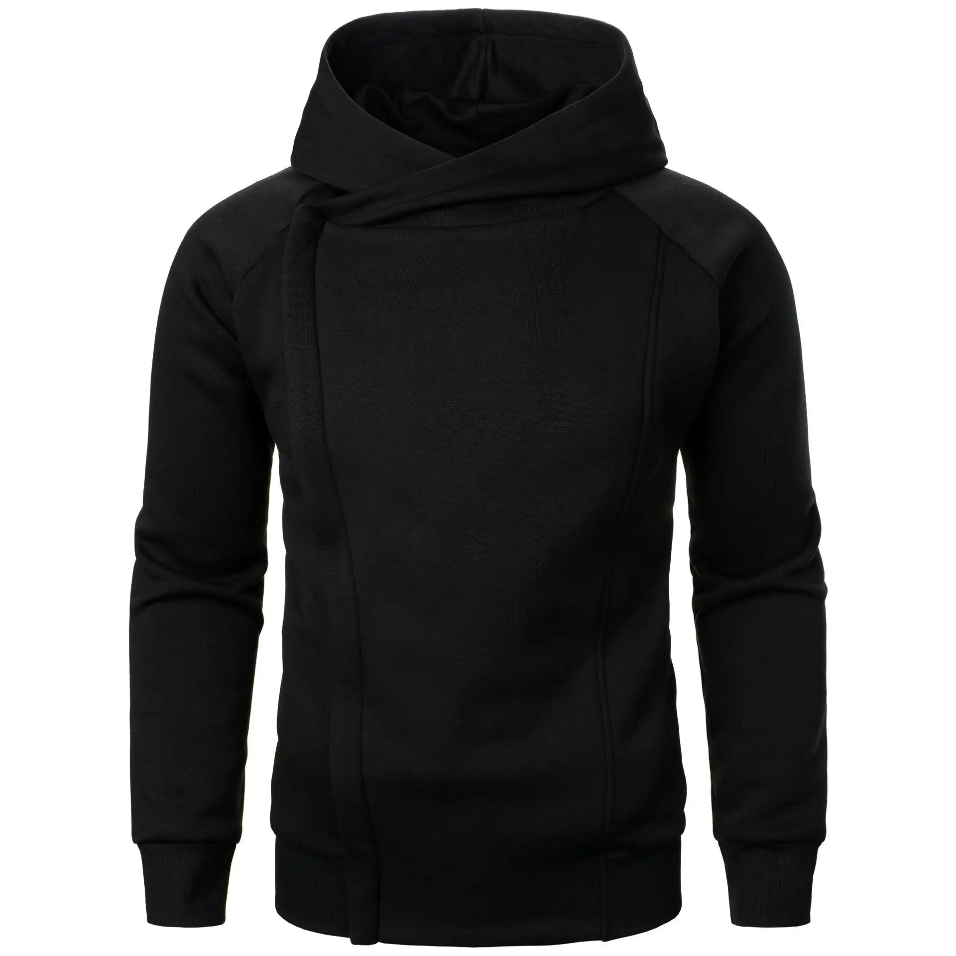 Sweatshirts Cardigan Retro Mens Hoodies Simple Side Zip Hooded Collar Tracksuits Camping Expedition Sportswear Casual Streetwear