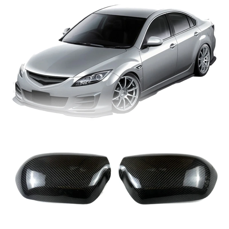 

For Mazda 6 2003-2012 Carbon Fiber Rearview Side Mirrors Cover Decoration Trim Car Accessories