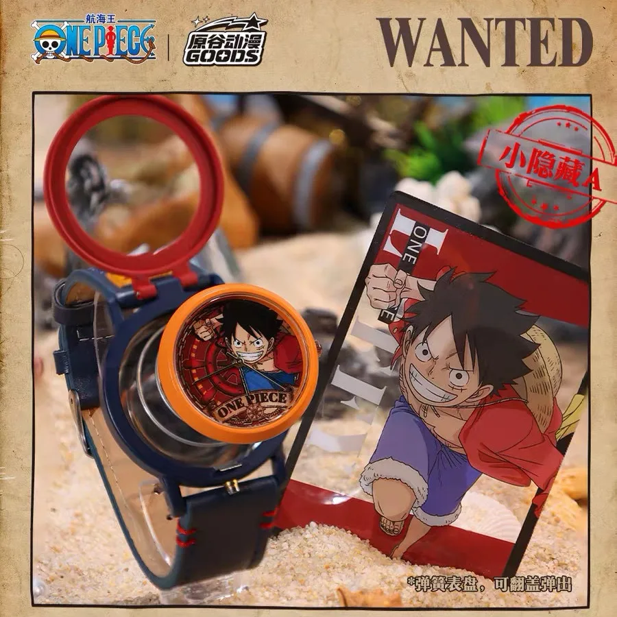 Caja ciega de reloj de una pieza, coleccionable Original, Luffy Zoro Nami Robin Sanji Usopp Franky Brook Jinbe Anime Merch, juguete para regalo misterioso