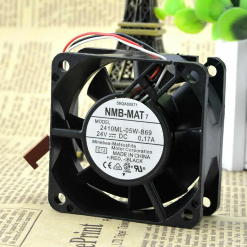 

1 шт. 2410ML-05W-B69 6025 24 В 0.17A 6 см 6025 двухшариковый инверторный охлаждающий вентилятор